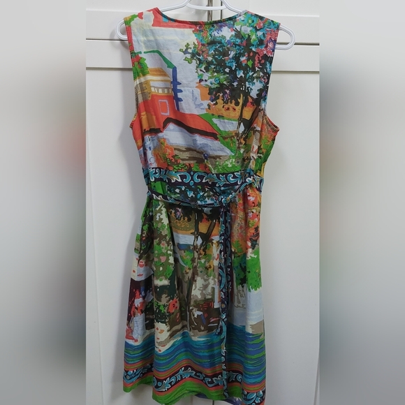 Orientique cotton wrap dress. - Picture 8 of 12